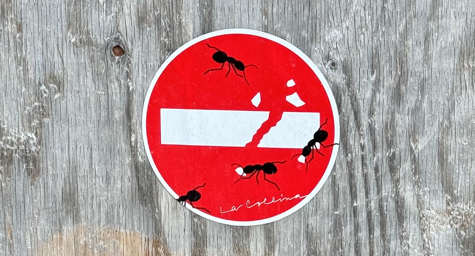 No entry sign at La Collina