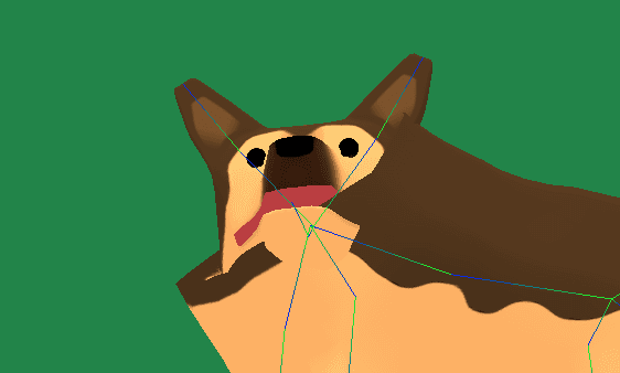 the dog's head moves into the body, making it looks like it has no neck